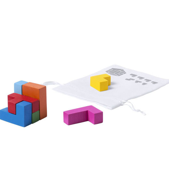 cubo colorato in legno puzzle