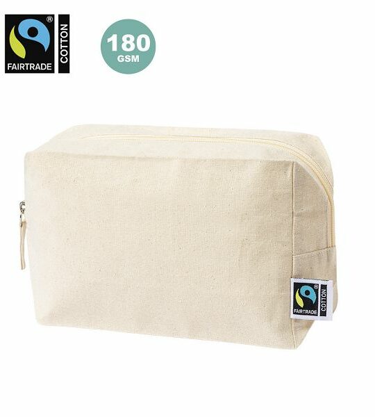 Beauty case in 100% cotone 180g/m2 certificato Fairtrade