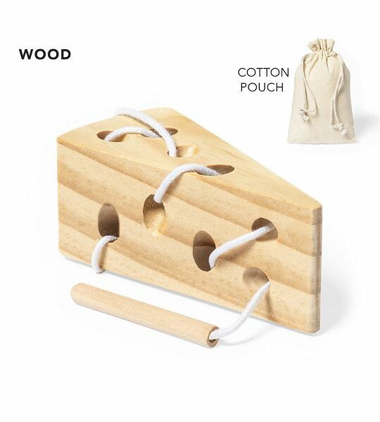 Gioco di abilità in legno con custodia in cotone