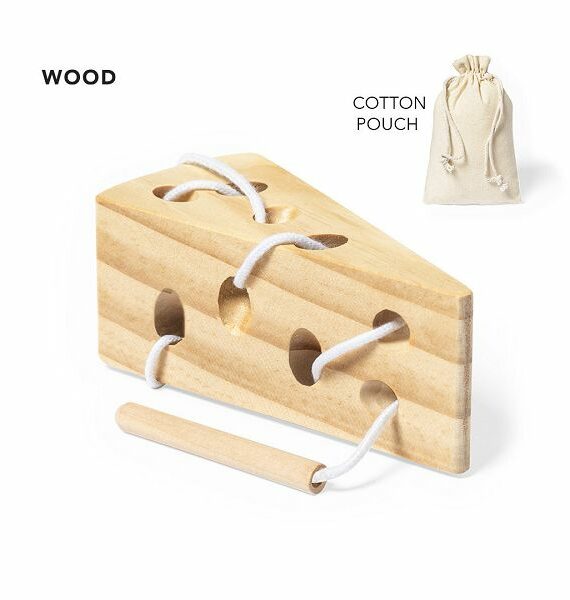 Gioco di abilità in legno con custodia in cotone
