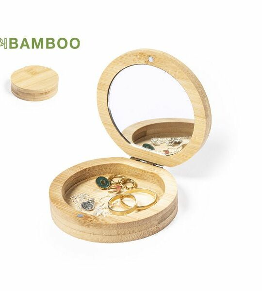Portagioie in Bambù e specchietto personalizzabile