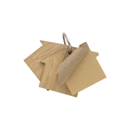 Simpatico portamemo composto da foglietti adesivi per appunti a forma di casetta