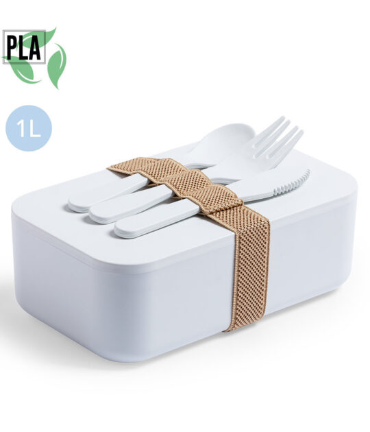Lunch box in PLA 100% compostabile senza BPA. Capacità 1L