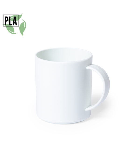 Tazza della linea Nature in PLA compostabile al 100%. Capacità 350 ml, finitura solida e senza BPA