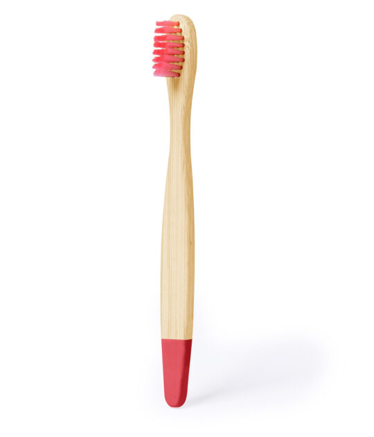 Spazzolino da denti in bambù. con setole e punte in colori divertenti