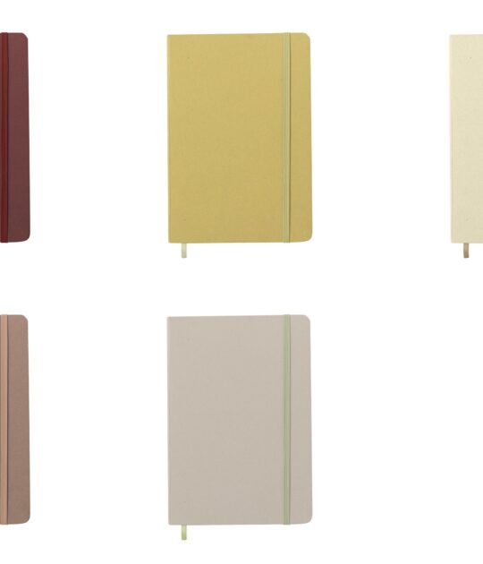 Quaderno A5 con copertina rigida realizzata con materiali derivati dalla frutta