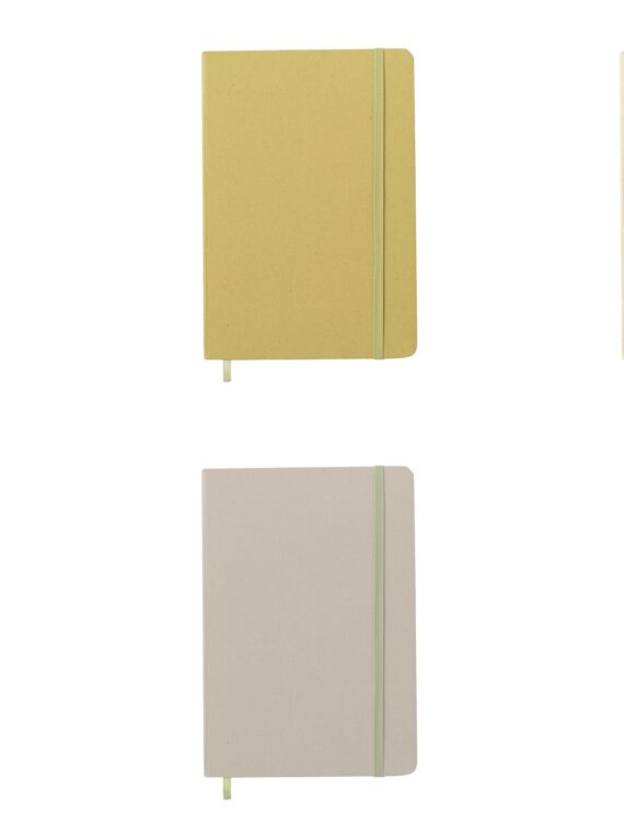 Quaderno A5 con copertina rigida realizzata con materiali derivati dalla frutta