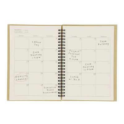 Taccuino con planner mensile incluso