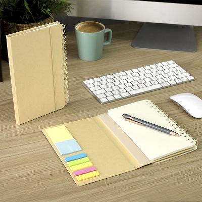 Taccuino planner con copertine rigide, realizzato in cartone riciclato